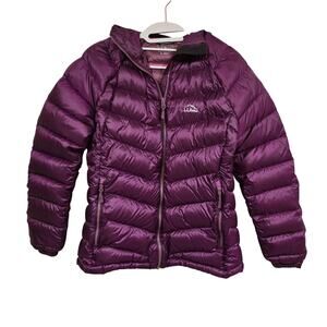 Women's L.L. Bean Purple Wine 850 Goose Down Puffer Coat | Size Small